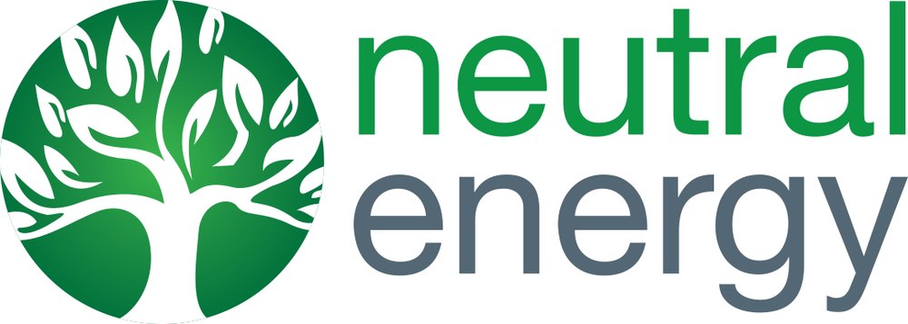 Neutral Energy logo with a green tree inside a circle